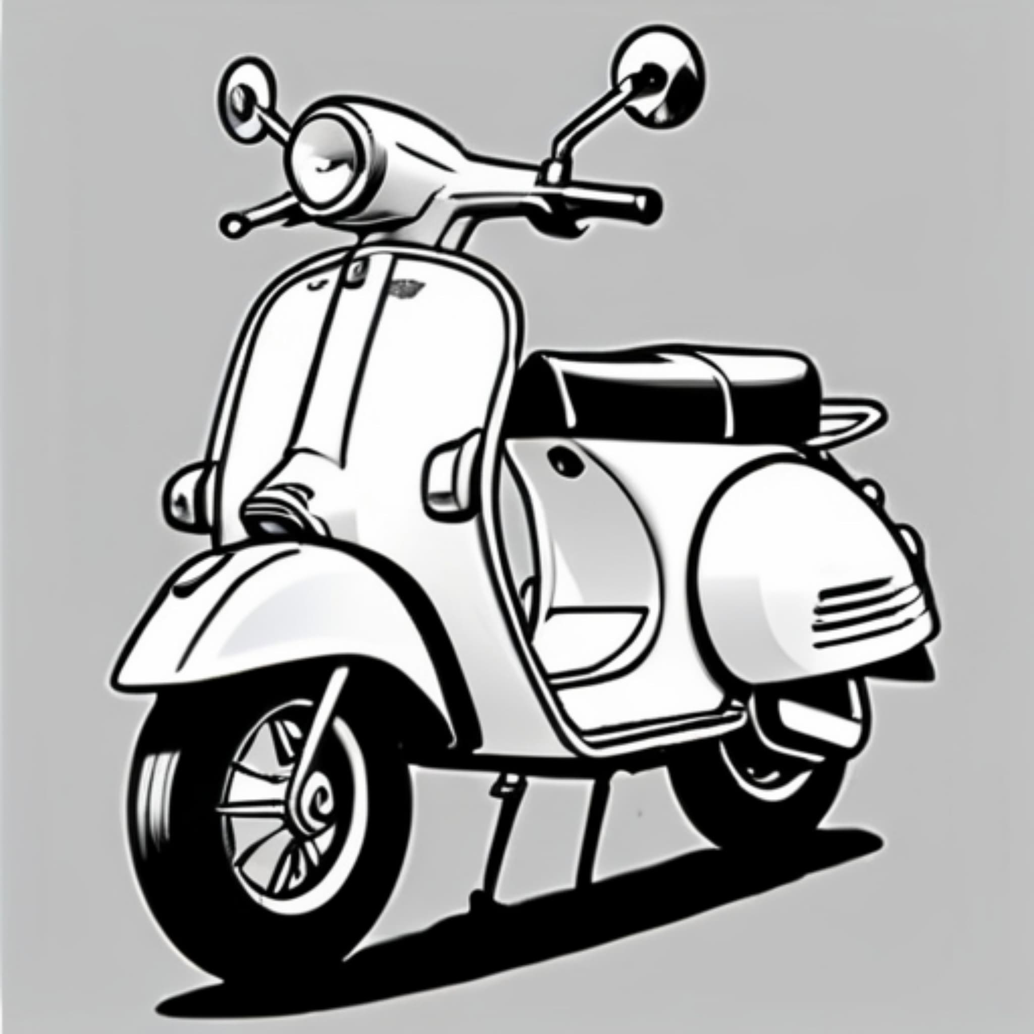 Motor Scooter Isolated