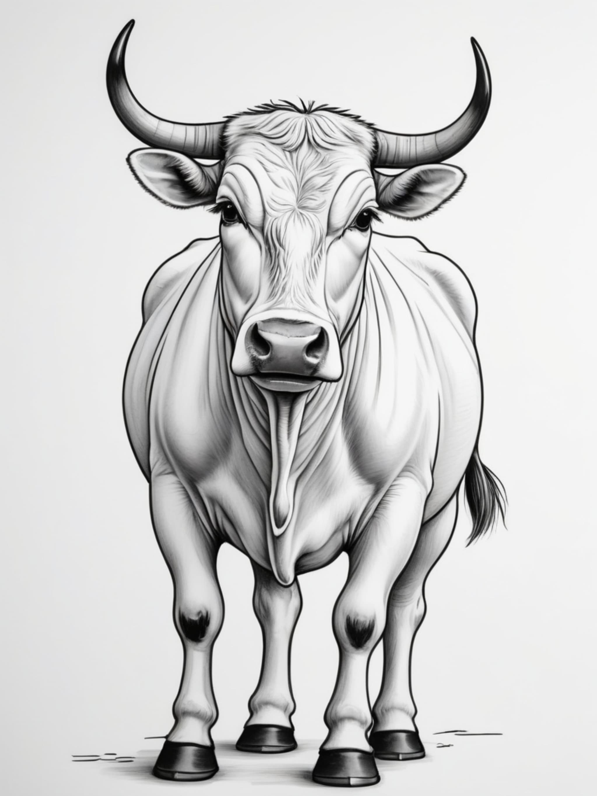 Large Bull In High Detail